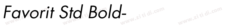 Favorit Std Bold字体转换